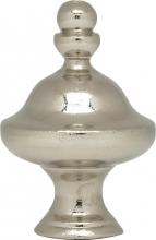 Satco Products Inc. 90/1722 - Pyramid Finial; 1-1/2&#34; Height; 1/4-27; Polished Chrome Finish