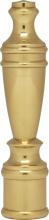 Satco Products Inc. 90/1731 - Large Spindle Finial; 2-3/8&#34; Height; 1/4-27; Polished Brass Finish
