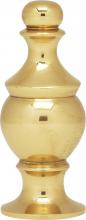 Satco Products Inc. 90/1732 - Finial; 1-1/2&#34; Height; 1/4-27; Polished Brass Finish
