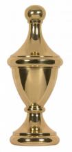 Satco Products Inc. 90/1734 - Large Urn Finial; 2-3/4&#34; Height; 1/8 IP; Polished Brass Finish