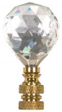 Satco Products Inc. 90/1736 - Ball Cut Crystal Finial; 2-1/4&#34; Height; 1/4-27
