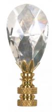 Satco Products Inc. 90/1737 - Pendant Cut Crystal Finial; 2-3/4&#34; Height; 1/4-27
