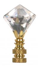 Satco Products Inc. 90/1738 - Diamond Cut Crystal Finial; 2-1/4&#34; Height; 1/4-27