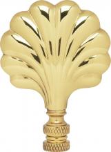 Satco Products Inc. 90/1746 - Fan Brass Finial; 3&#34; Height; 1/4-27; Polished Brass Finish