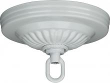 Satco Products Inc. 90/197 - Ribbed Canopy Kit; White Finish; 5&#34; Diameter; 1-1/16&#34; Center Hole; Includes Hardware; 25lbs
