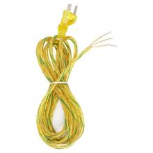 Satco Products Inc. 90/2313 - 10 Foot 18/3 SVT 105C Heavy Duty Cord Set; Clear Gold Finish; 100 Carton; 3 Prong Molded Plug;