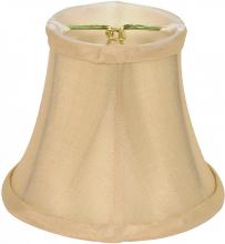 Satco Products Inc. 90/2357 - Clip On Shade; Beige Shantung; 3&#34; Top; 5&#34; Bottom; 4-1/4&#34; Side