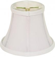 Satco Products Inc. 90/2360 - Clip On Shade; White Shantung; 3&#34; Top; 5&#34; Bottom; 4-1/4&#34; Side