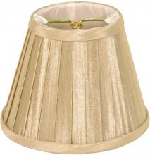 Satco Products Inc. 90/2363 - Clip On Shade; Beige Folded Pleat; 3&#34; Top; 5&#34; Bottom; 4&#34; Side