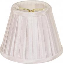 Satco Products Inc. 90/2364 - Clip On Shade; White Folded Pleat; 3&#34; Top; 5&#34; Bottom; 4&#34; Side