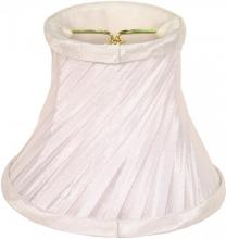 Satco Products Inc. 90/2366 - Clip On Shade; White Swirl Folded Pleat; 3&#34; Top; 5&#34; Bottom; 4&#34; Side