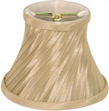 Satco Products Inc. 90/2367 - Clip On Shade; Beige Swirl Folded Pleat; 3&#34; Top; 5&#34; Bottom; 4&#34; Side