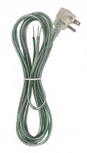 Satco Products Inc. 90/2436 - Flat Plug Cord Set 18/3 SPT-2-105C Molded Plug - Tinned Tips - 3/4&#34; Strip with 3&#34; Slit No