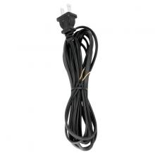 Satco Products Inc. 90/2461 - 10 Foot 18/2 SPT-1 105C Cord Set; Black Finish; 48&#34; Hank; 150 Carton; Molded Polarized Plug;