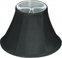Satco Products Inc. 90/2485 - Clip On Shade; Black Linen; 3&#34; Top; 6&#34; Bottom; 4&#34; Side