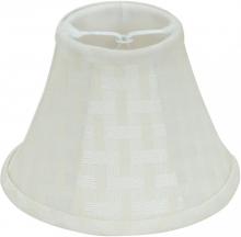 Satco Products Inc. 90/2486 - Clip On Shade; Cream Bamboo Linen; 3&#34; Top; 6&#34; Bottom; 4-1/2&#34; Side