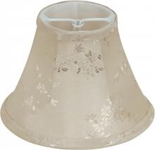 Satco Products Inc. 90/2487 - Clip On Shade; French Beige Flower Silk; 3&#34; Top; 6&#34; Bottom; 4-1/2&#34; Side