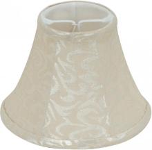 Satco Products Inc. 90/2488 - Clip On Shade; Cream Leaf Linen; 3&#34; Top; 6&#34; Bottom; 4-1/2&#34; Side