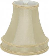 Satco Products Inc. 90/2524 - Clip On Shade; Beige Leather Look; 3&#34; Top; 5-1/2&#34; Bottom; 5-1/4&#34; Side