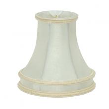 Satco Products Inc. 90/2526 - Clip On Shade; Cream Leather Look; 3&#34; Top; 5-1/2&#34; Bottom; 5-1/4&#34; Side
