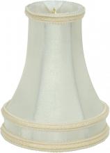 Satco Products Inc. 90/2527 - Clip On Shade; Cream Leather Look; 2-1/8&#34; Top; 4&#34; Bottom; 5-1/8&#34; Side