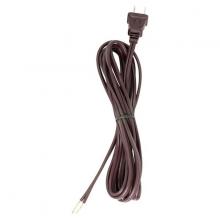 Satco Products Inc. 90/2599 - 10 Foot 18/2 SPT-2 105C Cord Set; Brown Finish; 36&#34; Hank; 150 Carton; Molded Polarized Plug;