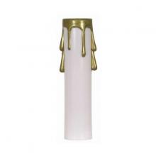 Satco Products Inc. 90/352 - Plastic Drip Candle Cover; White Plastic With Gold Drip; 13/16&#34; Inside Diameter; 7/8&#34;