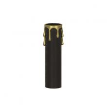 Satco Products Inc. 90/368 - Plastic Drip Candle Cover; Black Plastic With Gold Drip; 1-3/16&#34; Inside Diameter; 1-1/4&#34;