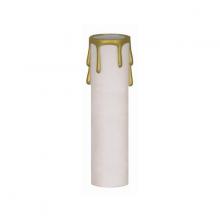 Satco Products Inc. 90/369 - Plastic Drip Candle Cover; White Plastic With Gold Drip; 1-3/16&#34; Inside Diameter; 1-1/4&#34;