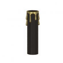 Satco Products Inc. 90/375 - Plastic Drip Candle Cover; Black Plastic With Gold Drip; 1-3/16&#34; Inside Diameter; 1-1/4&#34;