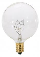 Satco Products Inc. S3727 - 25 Watt G16 1/2 Incandescent; Clear; 1500 Average rated hours; 232 Lumens; Candelabra base; 120