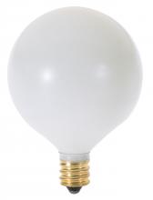 Satco Products Inc. S3753 - 25 Watt G16 1/2 Incandescent; Satin White; 1500 Average rated hours; 202 Lumens; Candelabra base;