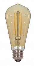 Satco Products Inc. S8612 - 4.5 Watt ST19 LED; Amber; Medium base; 2000K; 350 Lumens; 120 Volt; Carded