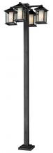 Z-Lite 523-4-536P-BK - 4 Light Outdoor Post Mounted Fixture