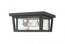 Z-Lite 571F-BK - 3 Light Outdoor Flush Mount