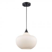 Trans Globe 16181 AG - 1LT PENDANT-12&#34; WHITE JADE GLA