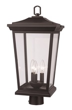 Trans Globe 50778 BK - Turlock 15&#34; Postmount Lantern