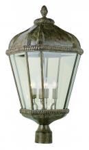 Trans Globe 5154 BRT - Covington 4-Light Braided Crown Trim and Clear Beveled Glass Post Mount Lantern Head