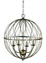 Trans Globe 70674 ASL - 4LT CHANDELIER-ORB CAGE-ASL