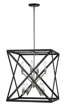 Trans Globe 71058 BK/BN - Ackerman 19.5&#34; Square Cage Pendant