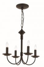 Trans Globe 9014 BK - Candle 14.5&#34; Chandelier