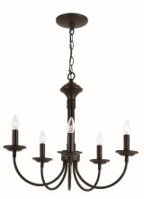 Trans Globe 9015 BK - Candle 19&#34; Chandelier