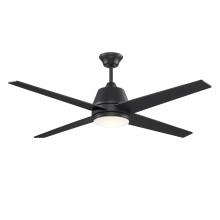 Trans Globe F-1026 BK - 52&#34; LED FAN-4 BLADE-BK-1/2&#34; ROD
