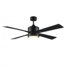 Trans Globe F-1031 BK - 4 BLADE-52&#34; LED FAN-WC6 INCLUD-1/2&#34; ROD