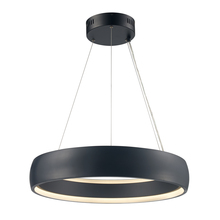 Trans Globe MDN-1559 BK - Halo Collection LED Glass Ring Pendant Light