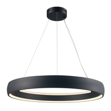 Trans Globe MDN-1560 BK - Halo Collection LED Glass Ring Pendant Light