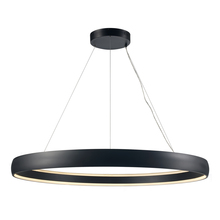 Trans Globe MDN-1561 BK - Halo Collection LED Glass Ring Pendant Light