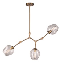 Trans Globe PND-2091 AG - Quantum 30-In. 3-Light, 3-Shade Indoor Pendant