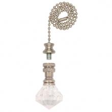 Westinghouse 1000500 - Prismatic Acrylic Diamond Finial/Pull Chain Brushed Nickel Finish