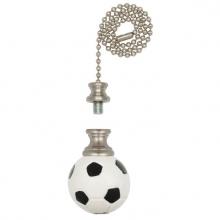 Westinghouse 1001300 - Soccer Ball Finial/Pull Chain Brushed Nickel Finish